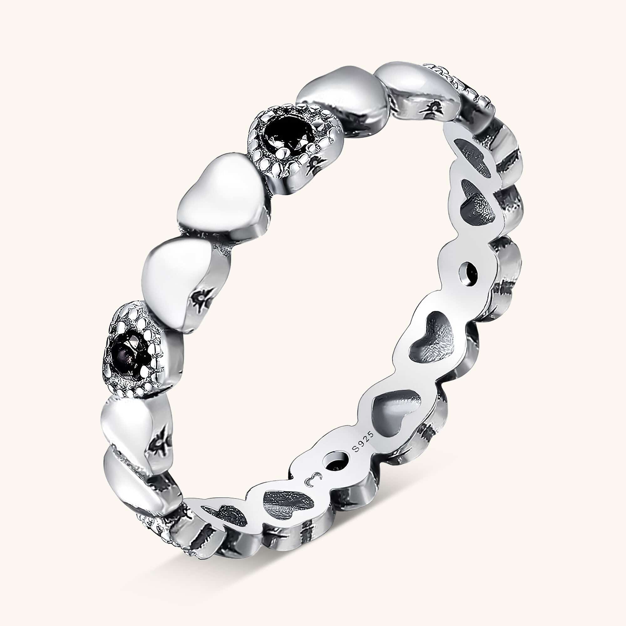 "Black Hearts" Ring - Milas Jewels Shop
