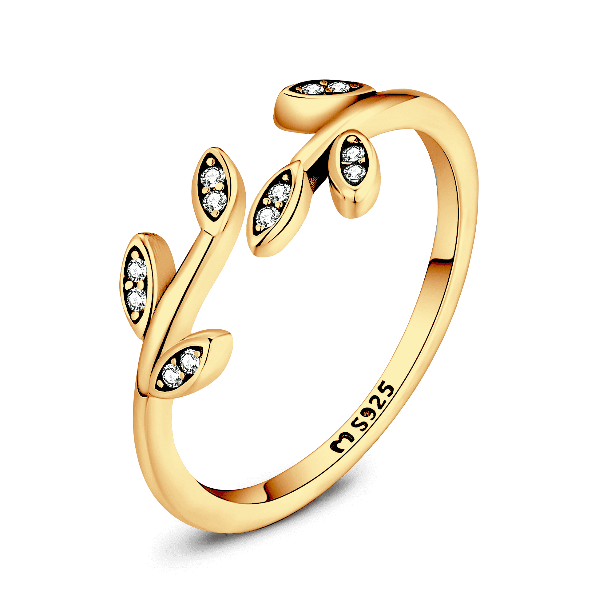 Shiny Leaves Ring - Milas Jewels Shop