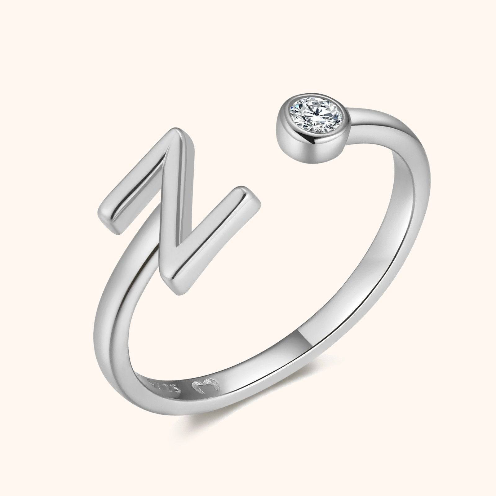 Top Letter Ring - Milas Jewels Shop