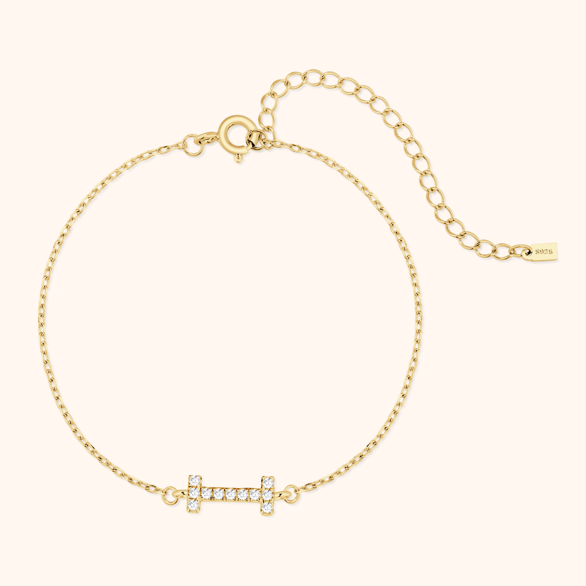 Alpha Letter Glitter Bracelet - Milas Jewels Shop