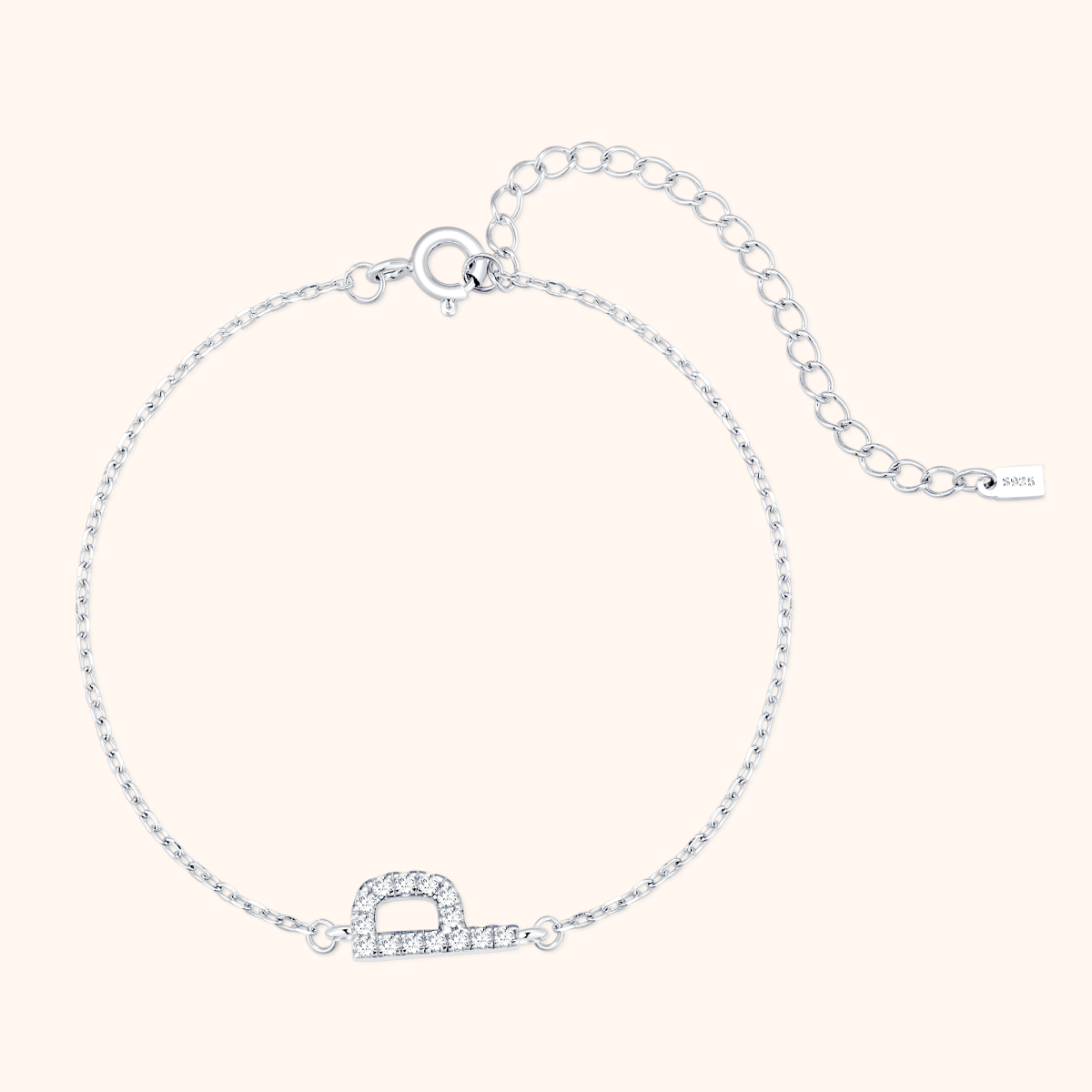 Alpha Letter Glitter Bracelet - Milas Jewels Shop