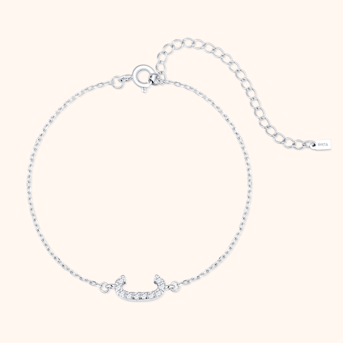 Alpha Letter Glitter Bracelet - Milas Jewels Shop