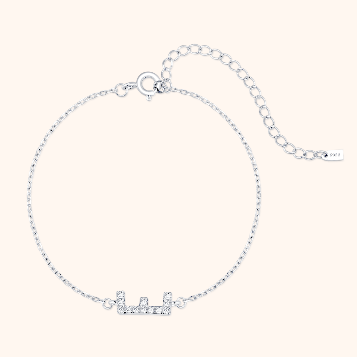 Alpha Letter Glitter Bracelet - Milas Jewels Shop