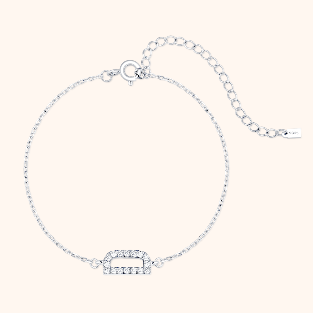 Alpha Letter Glitter Bracelet - Milas Jewels Shop