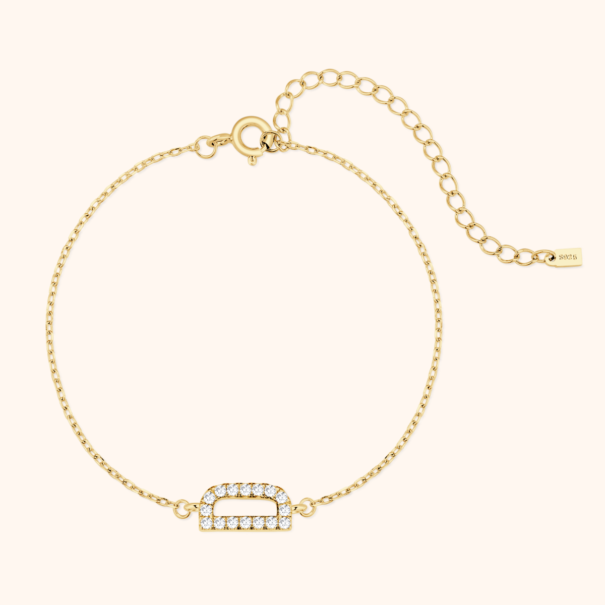 Alpha Letter Glitter Bracelet - Milas Jewels Shop