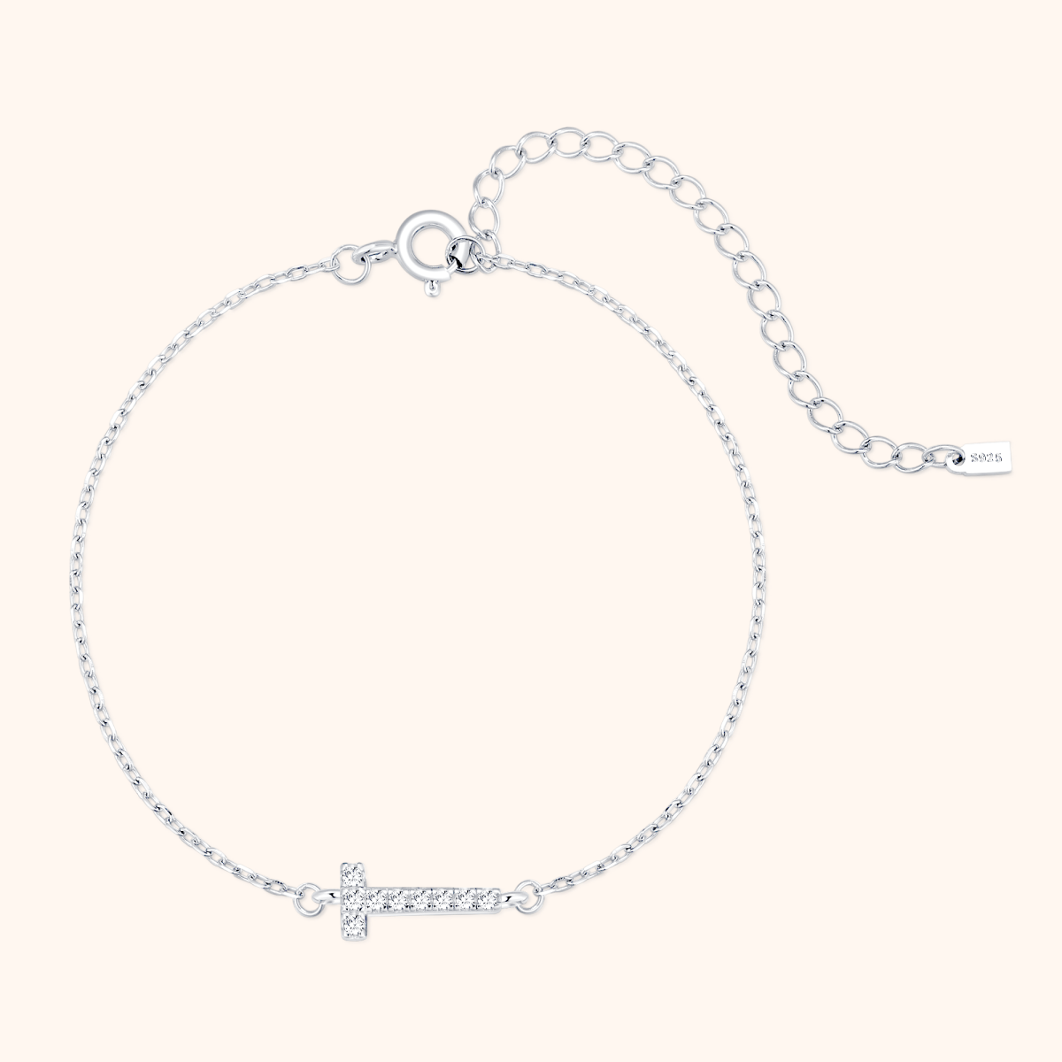 Alpha Letter Glitter Bracelet - Milas Jewels Shop