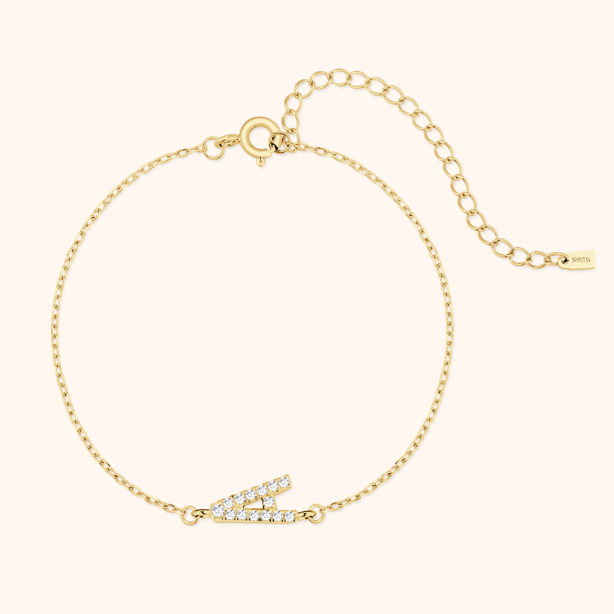 Alpha Letter Glitter Bracelet - Milas Jewels Shop