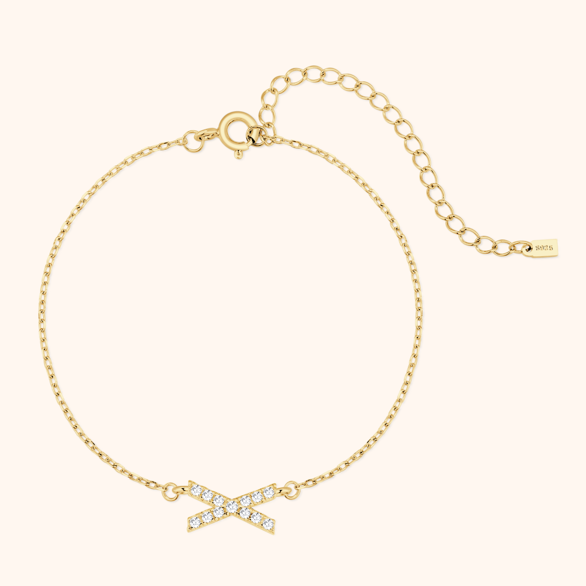 Alpha Letter Glitter Bracelet - Milas Jewels Shop