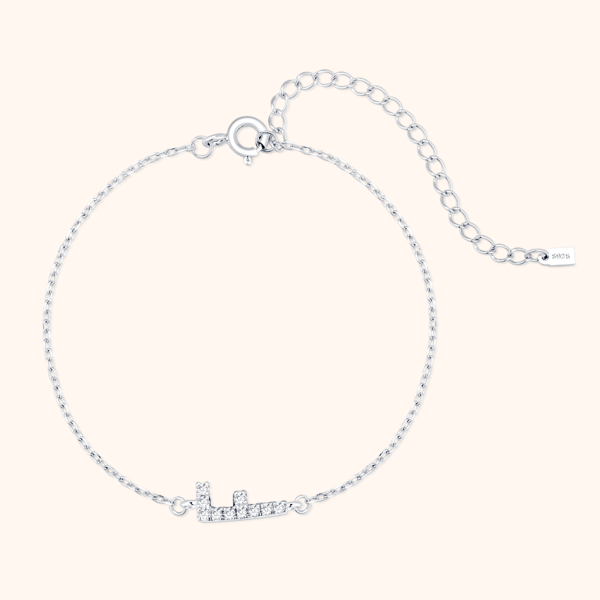 Alpha Letter Glitter Bracelet - Milas Jewels Shop