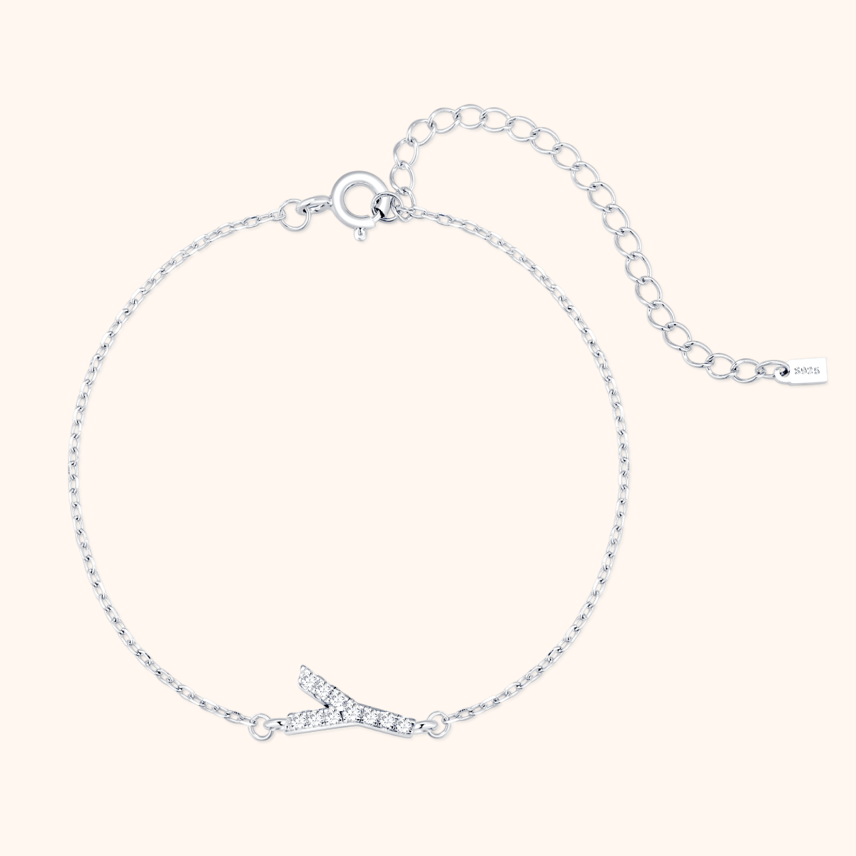 Alpha Letter Glitter Bracelet - Milas Jewels Shop