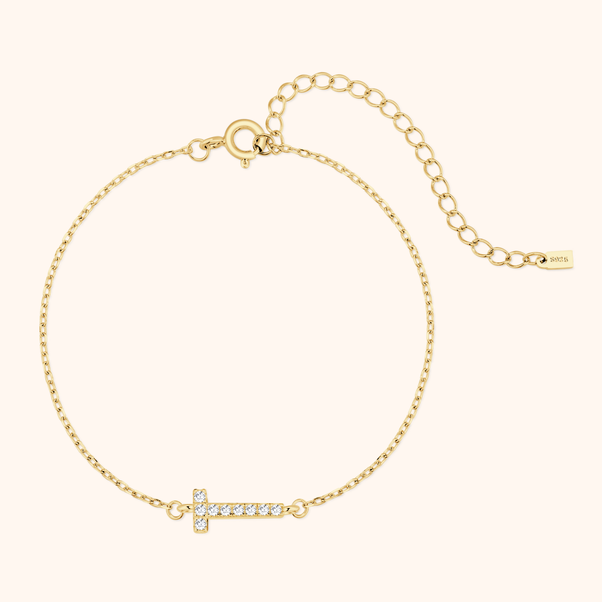 Alpha Letter Glitter Bracelet - Milas Jewels Shop