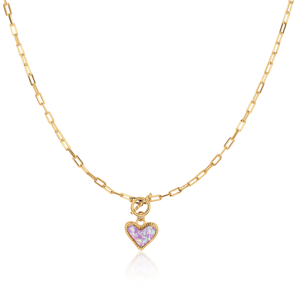 Opal Heart Necklace