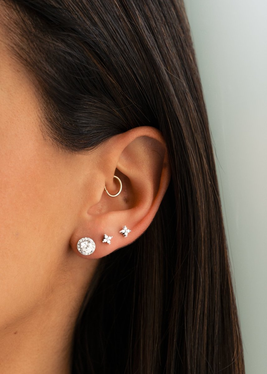 Crystal Flower Earrings - Milas Jewels Shop