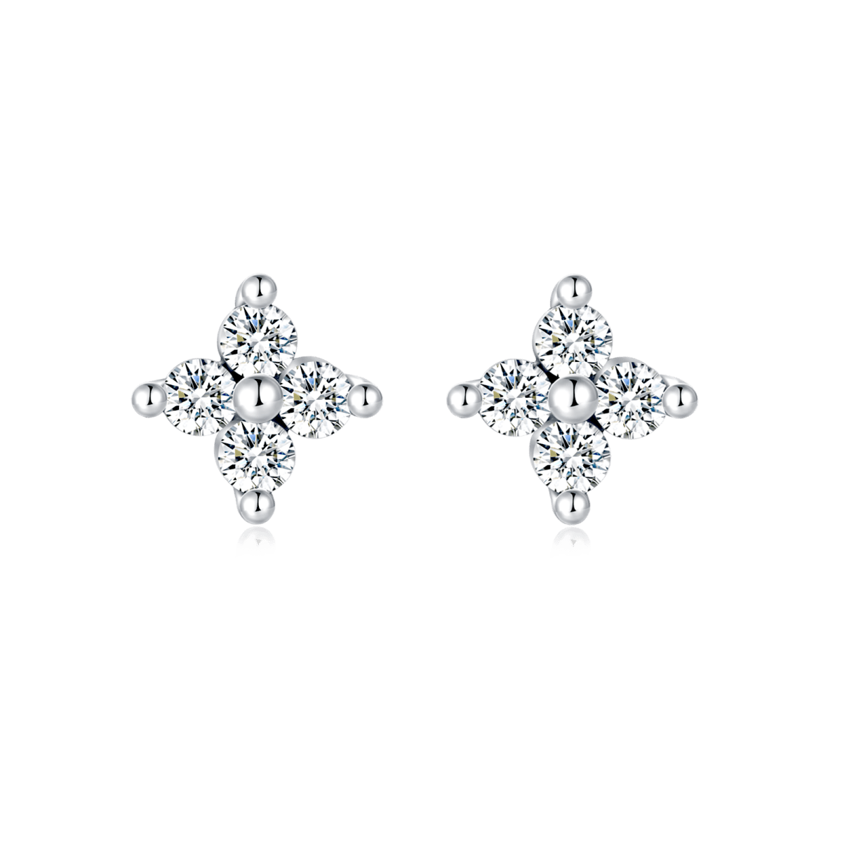 Crystal Flower Earrings - Milas Jewels Shop