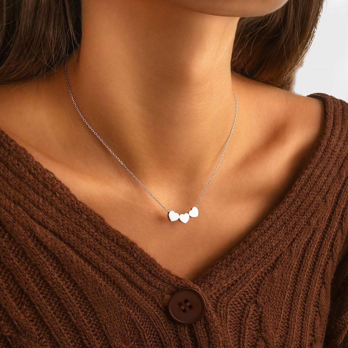 "Hearts - 3 Times Love" Necklace - Milas Jewels Shop