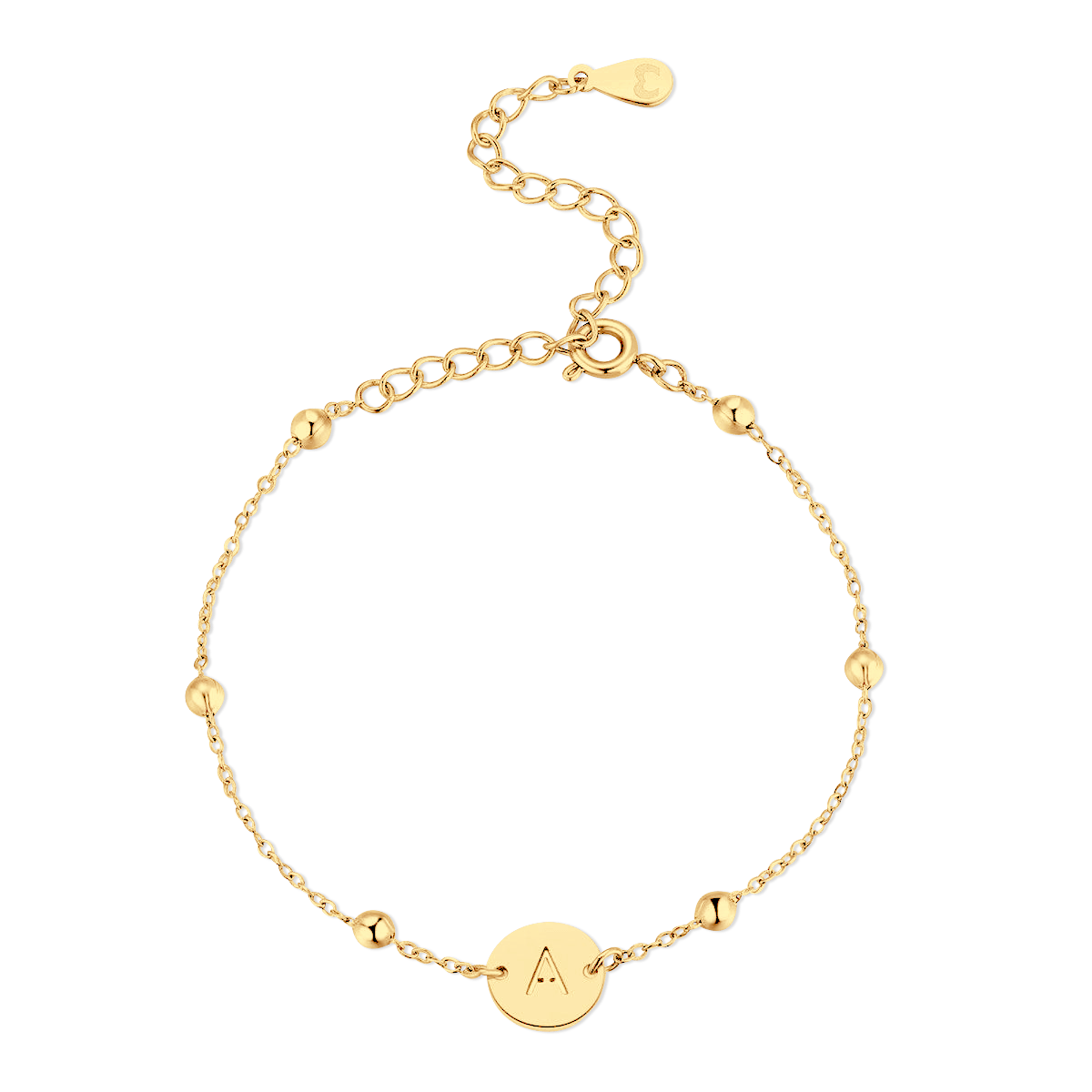 Initial Circle Bracelet - Milas Jewels Shop