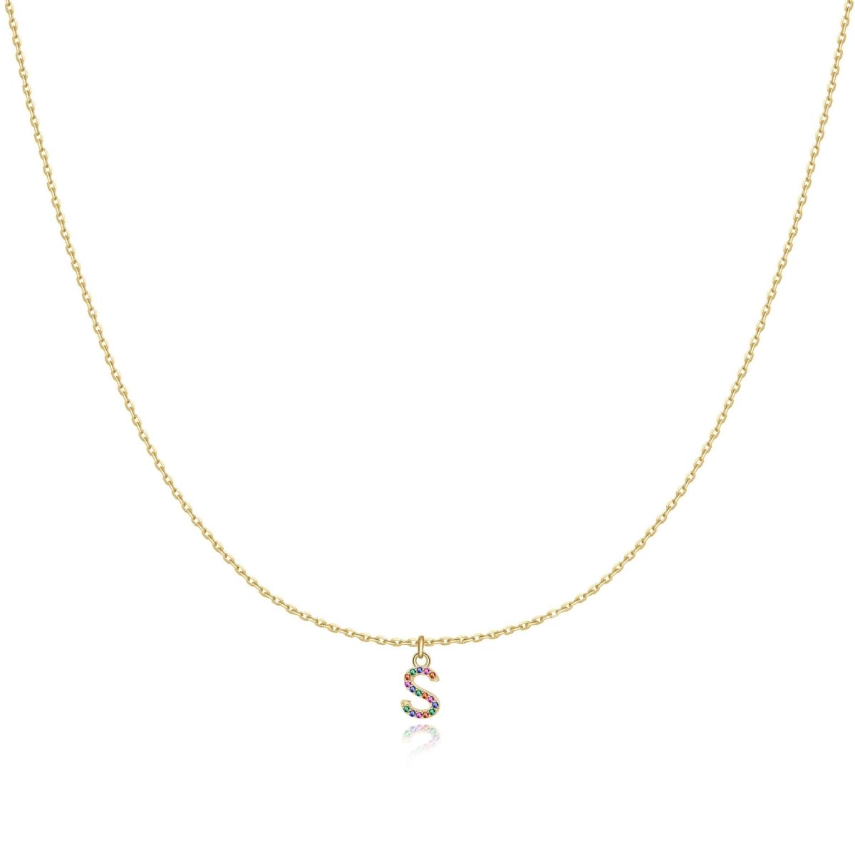 Initial Color Necklace - Milas Jewels Shop