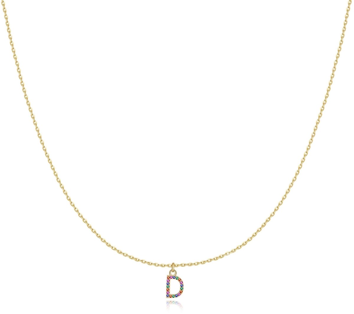 Initial Color Necklace - Milas Jewels Shop