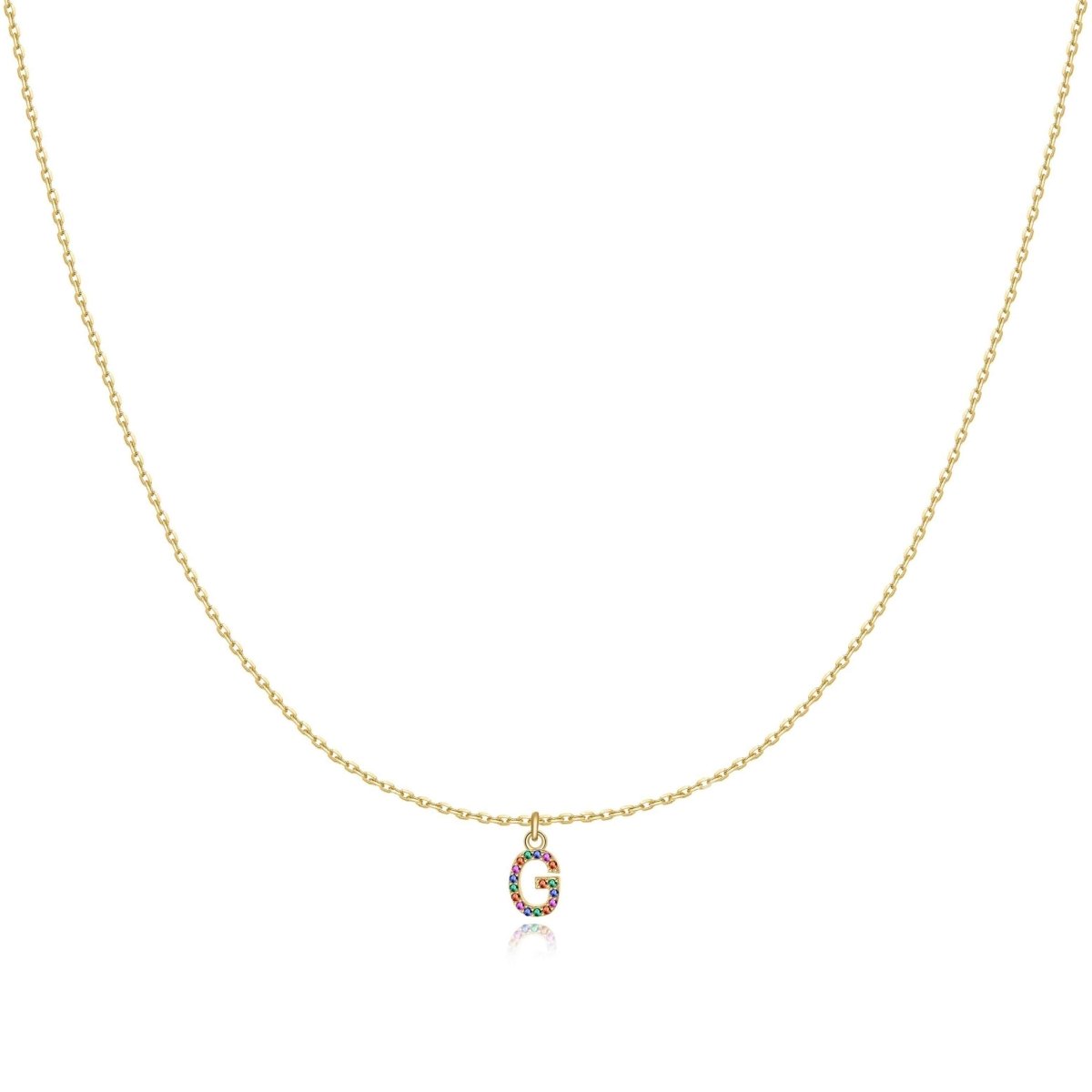 Initial Color Necklace - Milas Jewels Shop