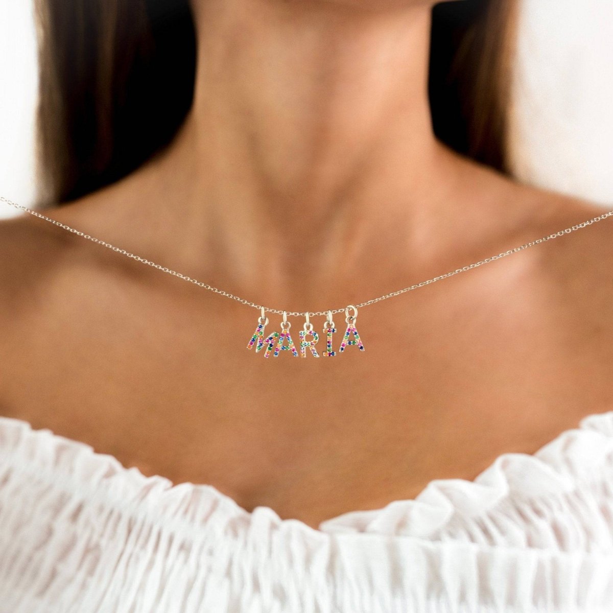 Initial Color Necklace - Milas Jewels Shop