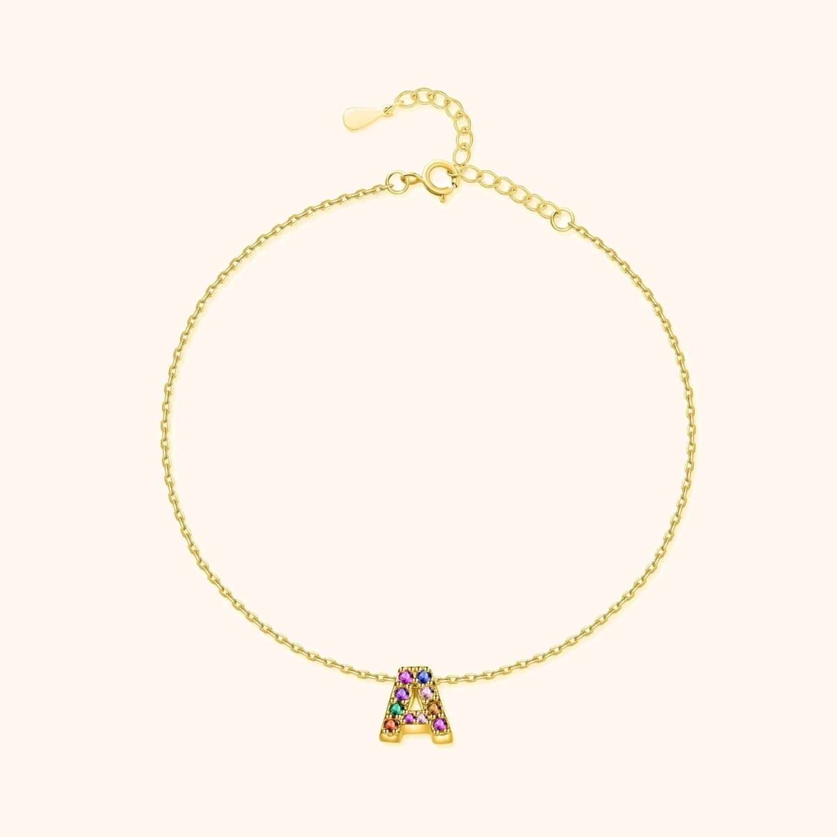Irising Initial Anklet - Milas Jewels Shop