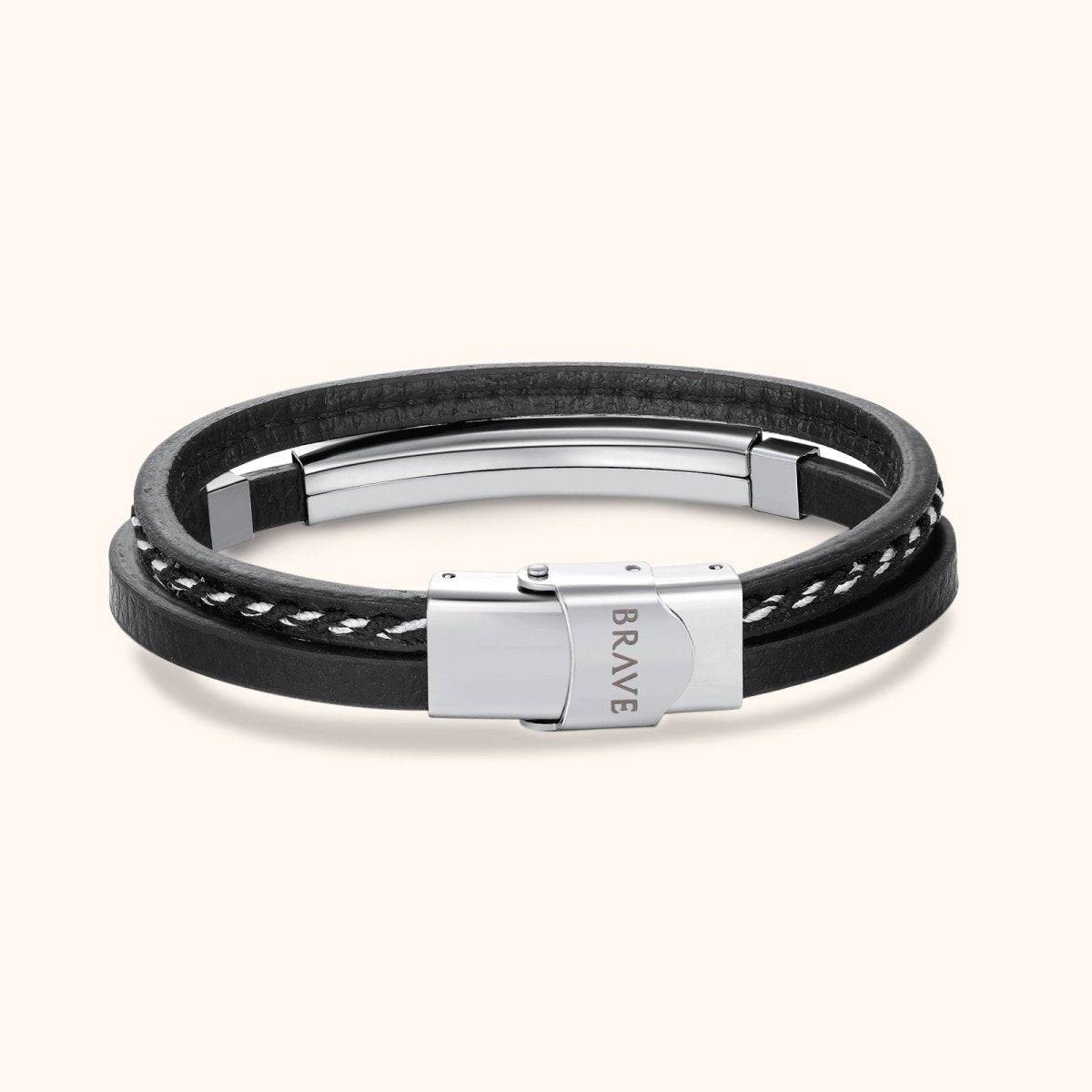 "Lord" BRAVE Men's Bracelet - Customizable Text - Milas Jewels Shop