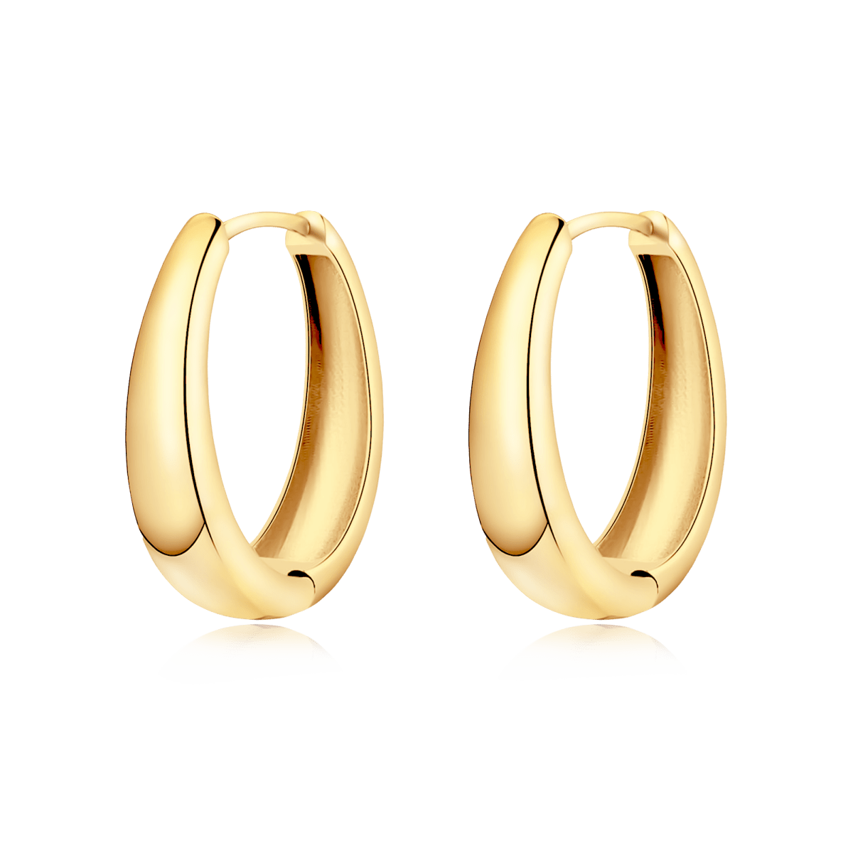 Oval Hoop Ring Earrings - Milas Jewels Shop
