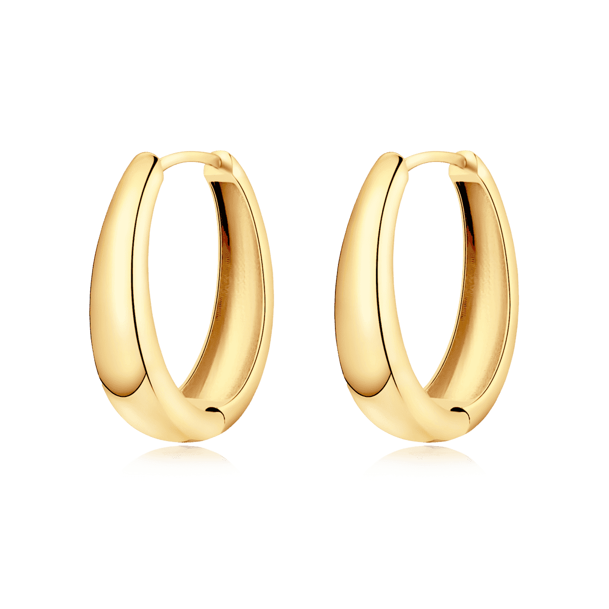 Oval Hoop Ring Earrings - Milas Jewels Shop