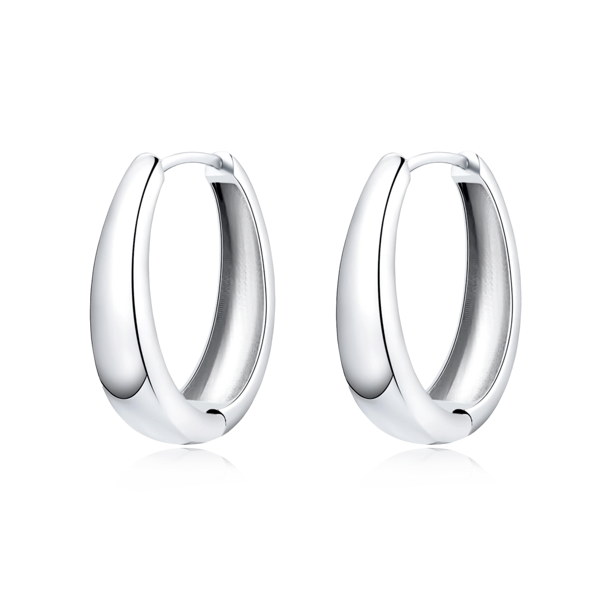 Oval Hoop Ring Earrings - Milas Jewels Shop