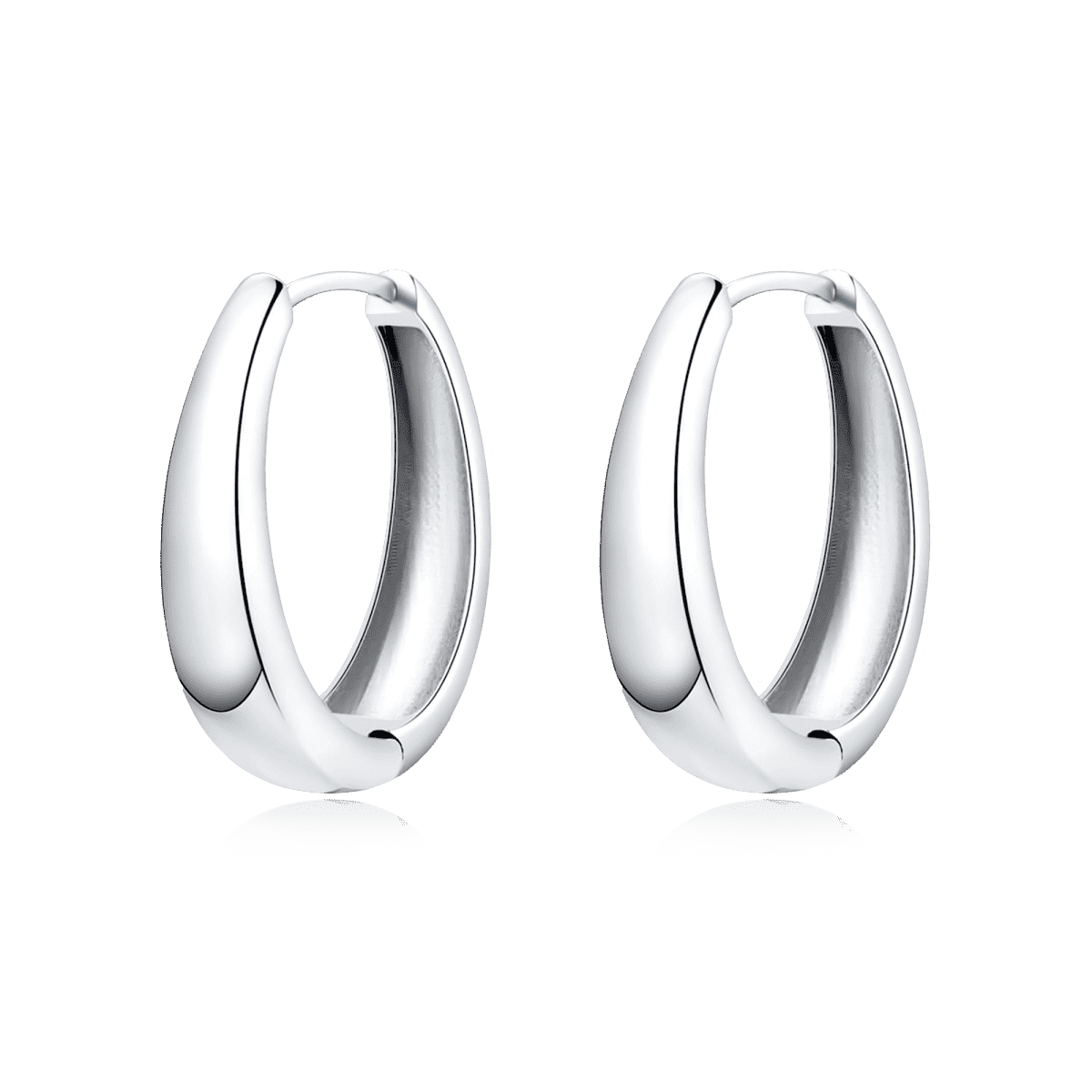 Oval Hoop Ring Earrings - Milas Jewels Shop