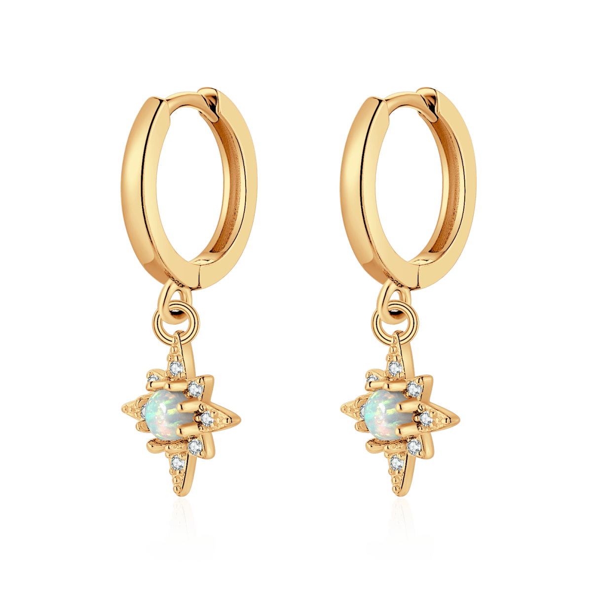 Celestial Star Hoop Earrings