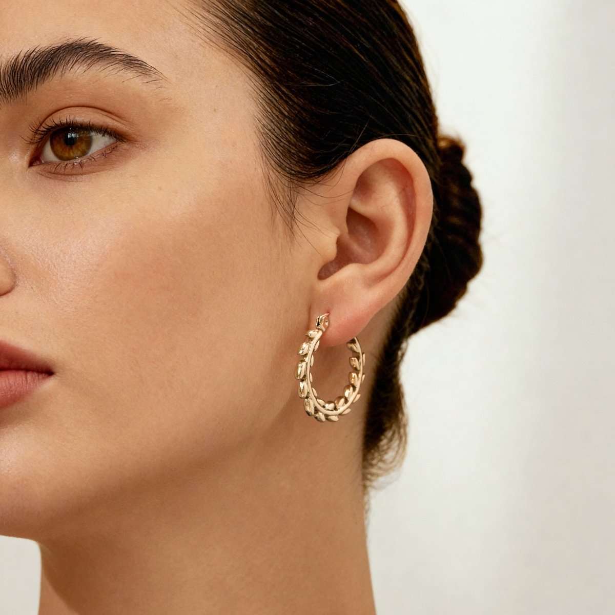 Threaded Hoop Earrings
