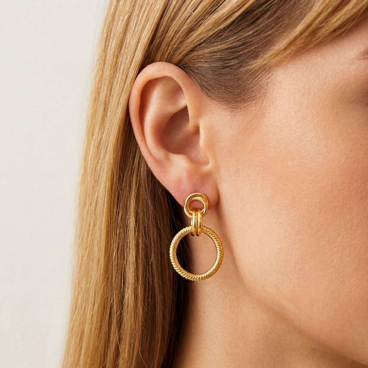 Textured Hoop Earrings