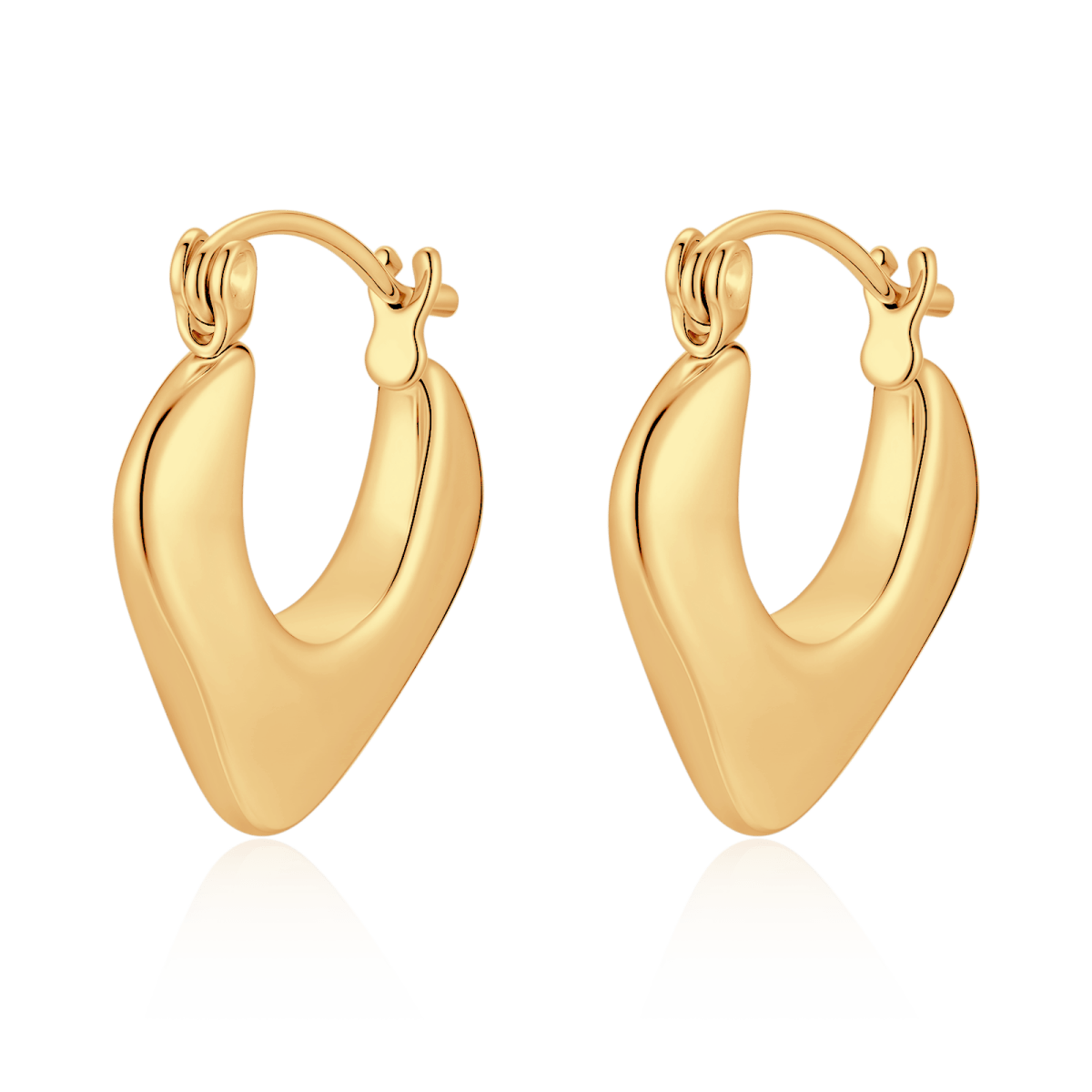 Triangular Hoop Earrings - Milas Jewels Shop
