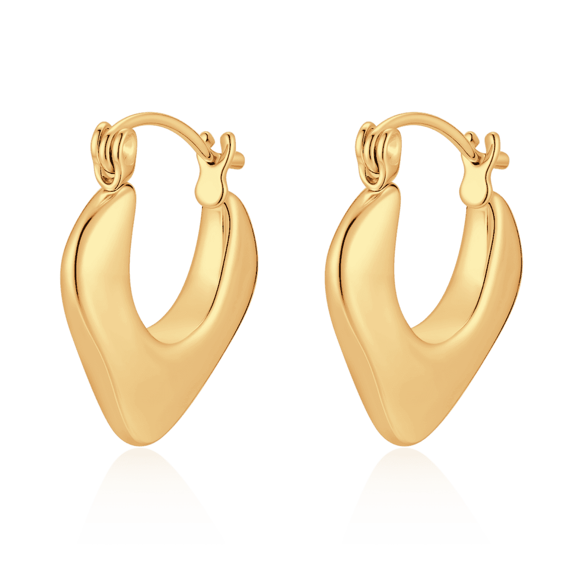 Triangular Hoop Earrings - Milas Jewels Shop