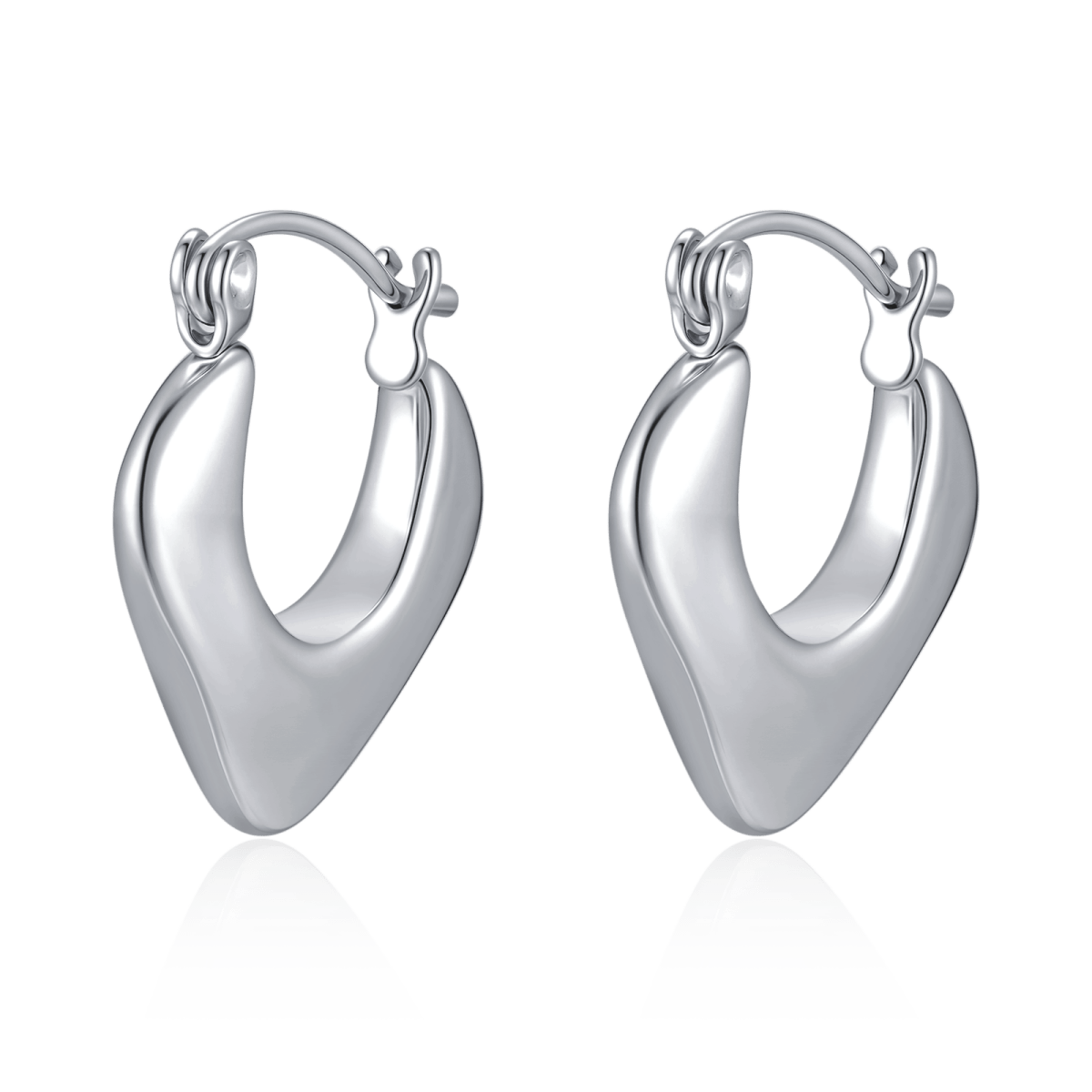 Triangular Hoop Earrings - Milas Jewels Shop