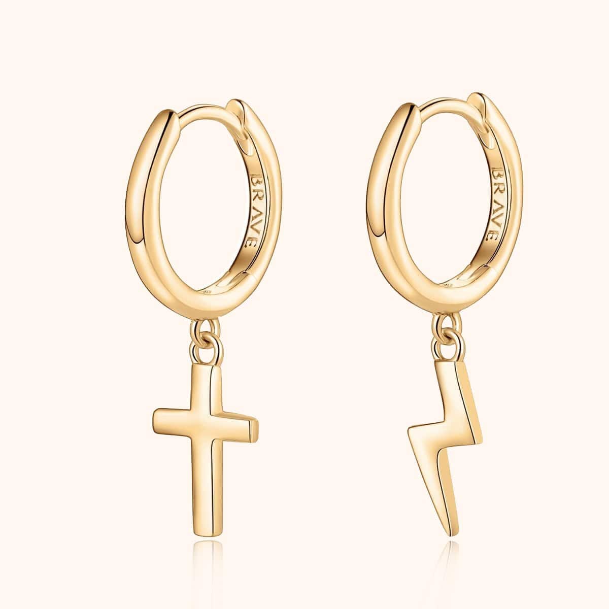 "Power" BRAVE Men's Earrings - Milas Jewels Shop