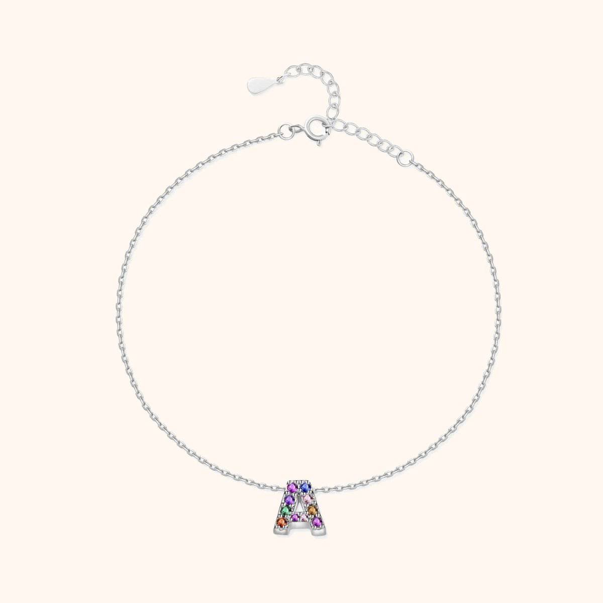 "Silver Initial" Anklet - Milas Jewels Shop