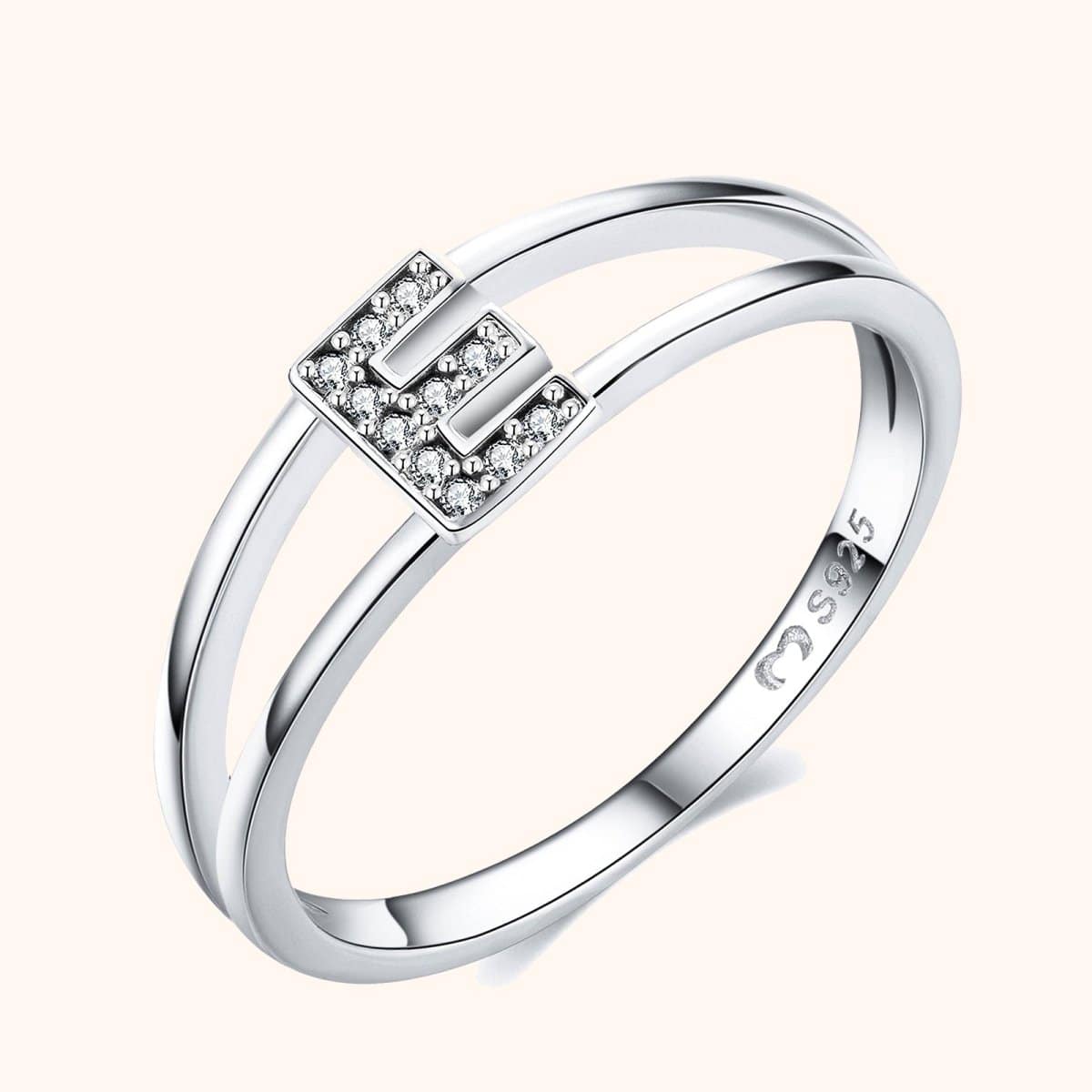 "Silver Initials" Ring - Milas Jewels Shop