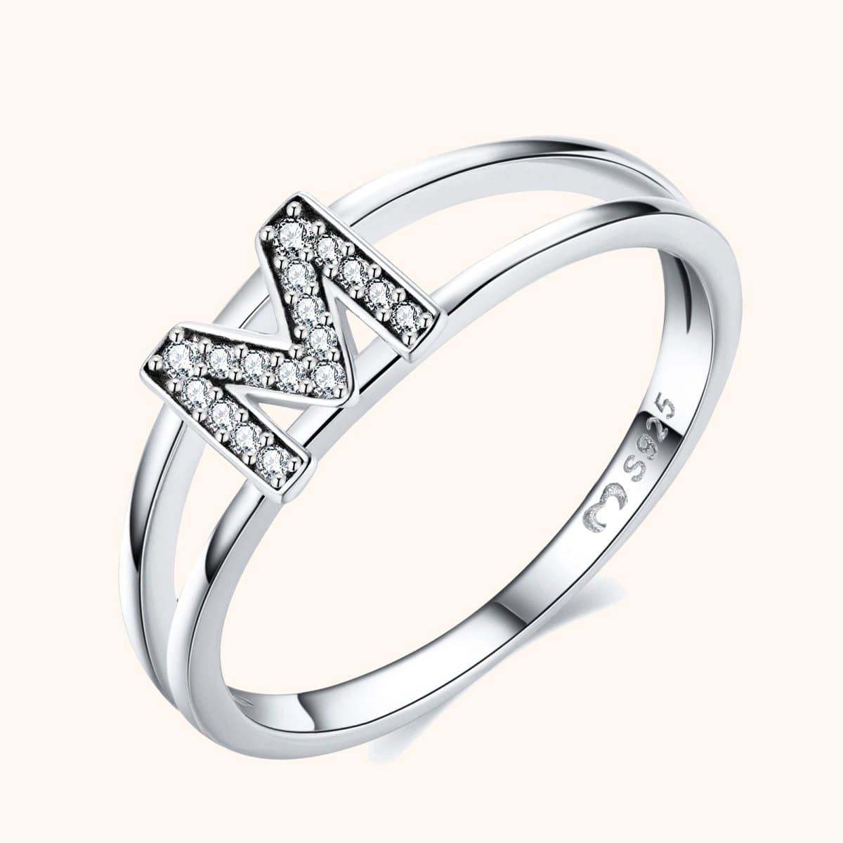 "Silver Initials" Ring - Milas Jewels Shop