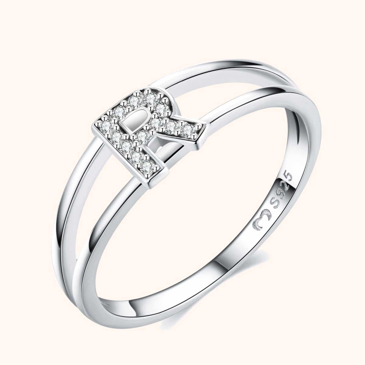"Silver Initials" Ring - Milas Jewels Shop
