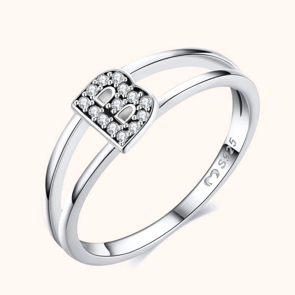 "Silver Initials" Ring - Milas Jewels Shop