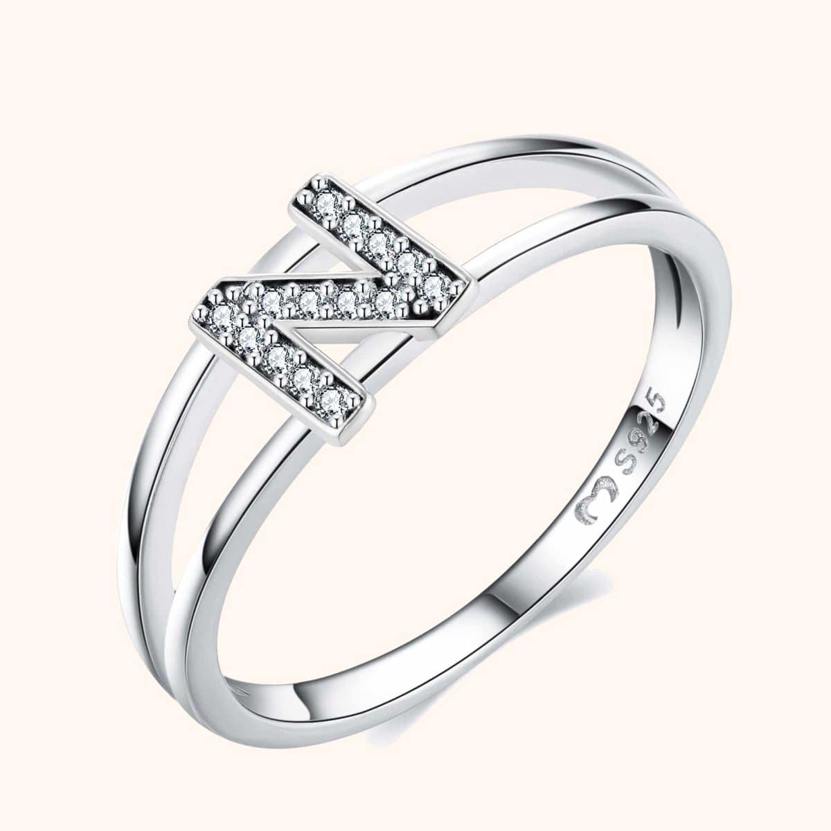 "Silver Initials" Ring - Milas Jewels Shop