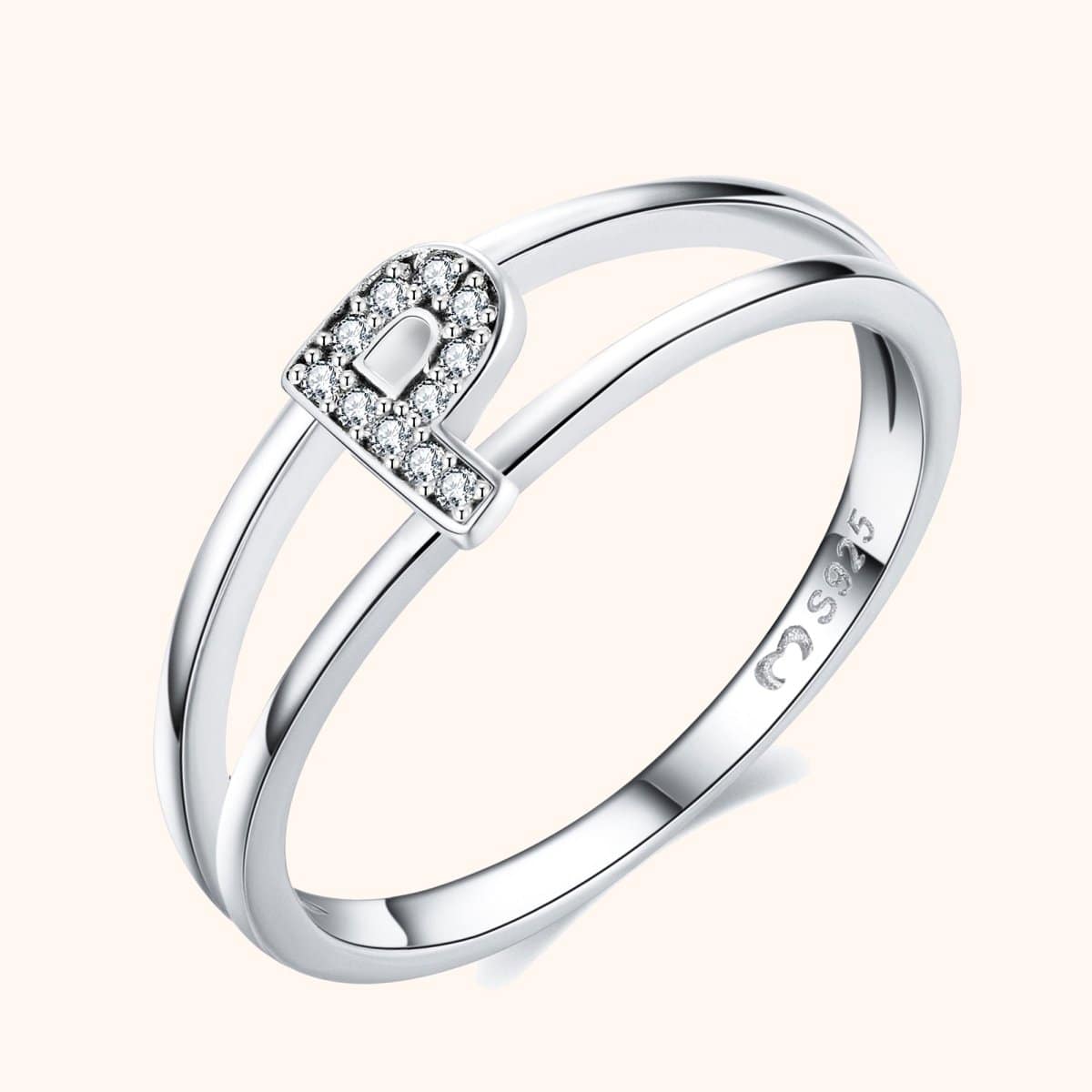 "Silver Initials" Ring - Milas Jewels Shop