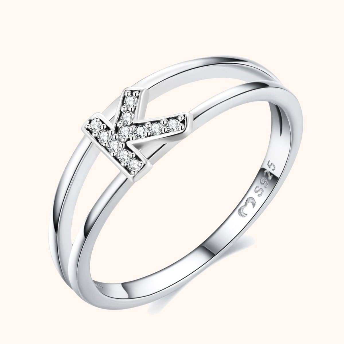 "Silver Initials" Ring - Milas Jewels Shop