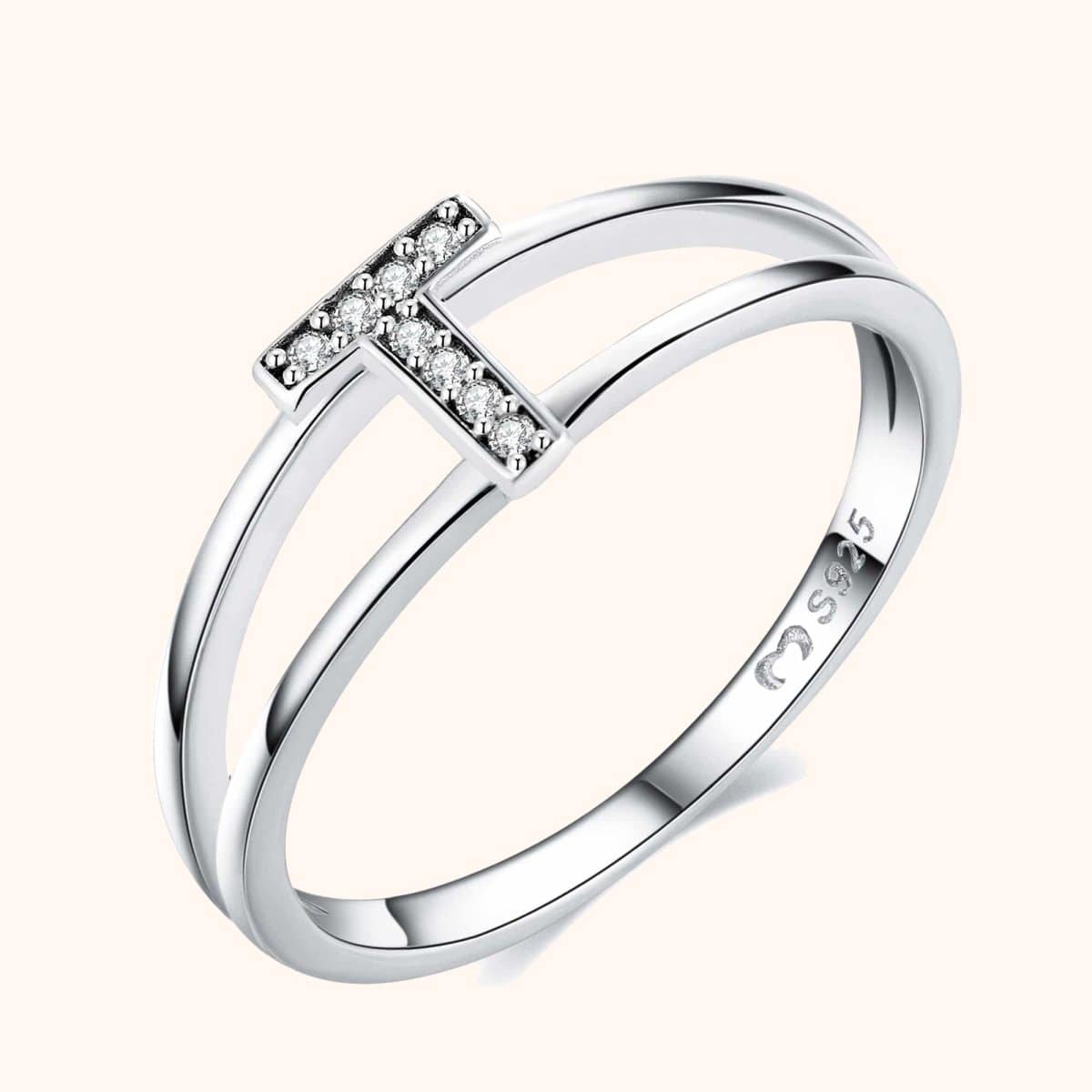 "Silver Initials" Ring - Milas Jewels Shop