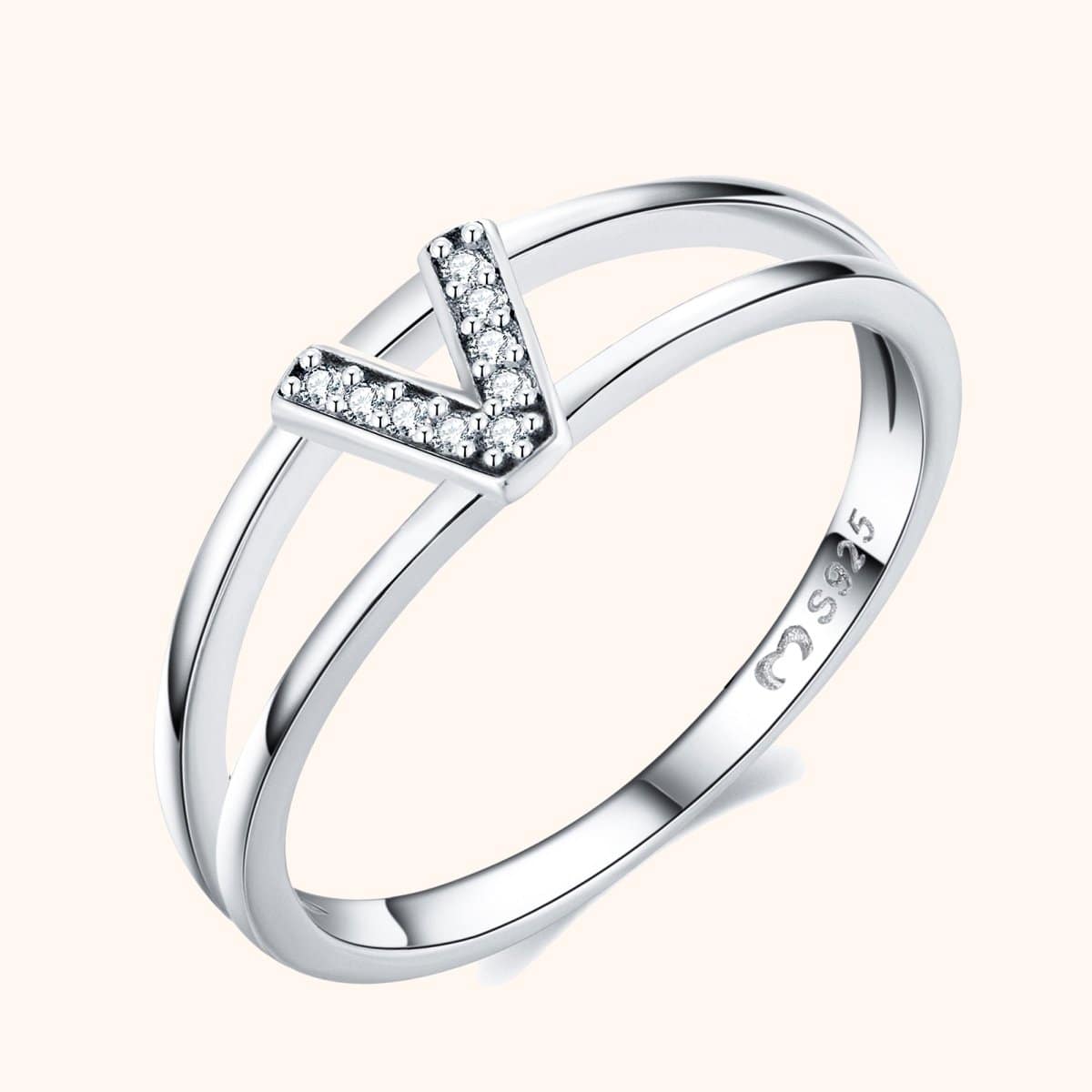 "Silver Initials" Ring - Milas Jewels Shop