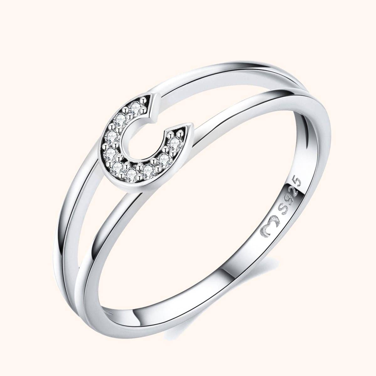 "Silver Initials" Ring - Milas Jewels Shop