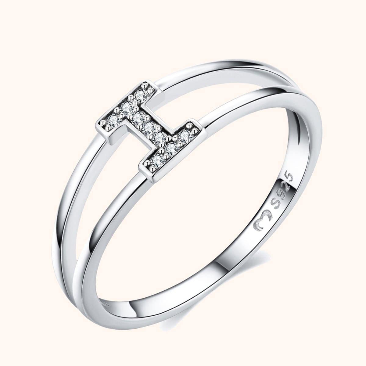 "Silver Initials" Ring - Milas Jewels Shop