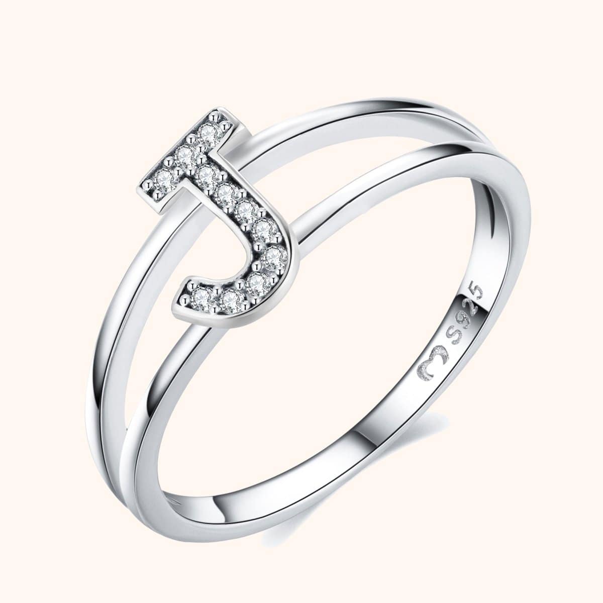 "Silver Initials" Ring - Milas Jewels Shop